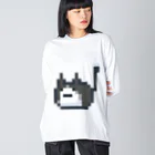 ねこさん爆発ショップのハチワレねこさんドット（ファビコン）  Big Long Sleeve T-Shirt