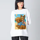 マロンとショコラの大冒険のマロンとショコラの休日リゾート Big Long Sleeve T-Shirt