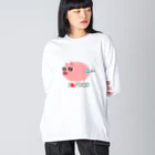 Yuko’ｓ Galleryのこぶたのラブちゃん ビッグシルエットロングスリーブTシャツ