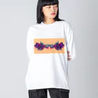 アオムラサキの色彩の羽根 001 Big Long Sleeve T-Shirt