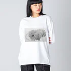 光平洋子のかしこいプーリー犬が転がる。 puli illustration  Big Long Sleeve T-Shirt