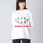 みけにっけ商店のDANCING FOXES ビッグシルエットロングスリーブTシャツ