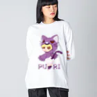 ウサネコのぷり☆ネコちゃん ビッグシルエットロングスリーブTシャツ