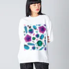 hugging love ＋《ハギング ラブ プラス》のcolour crystal Big Long Sleeve T-Shirt