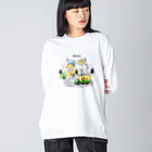 THE DOUBUTSU-ZOO SHOPのどうぶつーズ引っ越しセンタ ビッグシルエットロングスリーブTシャツ