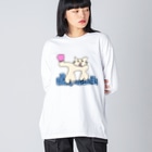 NIPPASHI SHOP™のビル壊しのネコ Big Long Sleeve T-shirt