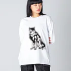 made blueのMEGANE-Dog. Big Long Sleeve T-Shirt