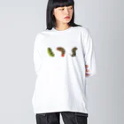 にこぴの生きもの屋さんのかわいいイモムシたち Big Long Sleeve T-Shirt