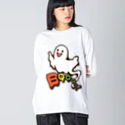 Cɐkeccooのおばけちゃんばぁ!(Boo!ゴースト)カラフル ビッグシルエットロングスリーブTシャツ