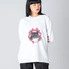 アトリエコロンのアンティークリボンチンチラ（バイオレット） Big Long Sleeve T-Shirt