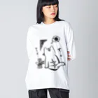 気ままに創作　よろず堂のどんよりねこ Big Long Sleeve T-Shirt