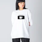 Momi Buncho Lab SHOPのヴォコーダー文鳥 Big Long Sleeve T-Shirt