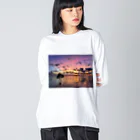 mizuphoto galleryの幸せの積み重ね ビッグシルエットロングスリーブTシャツ