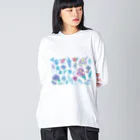 Coffret à bijouxの宇宙フラワーシリーズ Big Long Sleeve T-Shirt