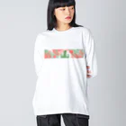 Prism coffee beanの【ラテアート】レイヤーラテアート/レッドグリーン2 Big Long Sleeve T-Shirt