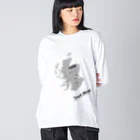 MedusasのScotch Whisky‘s  map (モノクロver) Big Long Sleeve T-Shirt