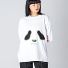松村有莉の店のパンダの顔 ビッグシルエットロングスリーブTシャツ