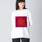 WAMI ARTのフトマニ・ウ(ヲシテ文字) ビッグシルエットロングスリーブTシャツ