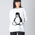 nishidemasamiのTuxくん ビッグシルエットロングスリーブTシャツ