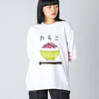 ユメデマデのたらこのふりかけ ビッグシルエットロングスリーブTシャツ