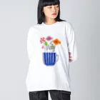 KANKAN ILLUSTRATION FACTORY goods shopの幸せなコーヒータイム Big Long Sleeve T-Shirt