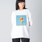 yumipsonsのフルーツパフェなアイテム ビッグシルエットロングスリーブTシャツ