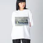 public domainのカササギ / クロード・モネ Big Long Sleeve T-Shirt