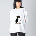 空とぶペンギン舎のフィヨルドランドペンギンA ビッグシルエットロングスリーブTシャツ