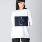 Yore Yore no T-shirtのYoreYore no T-shirtのロゴくん Big Long Sleeve T-Shirt