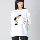 マツバラのもじゃまるやだやだ Big Long Sleeve T-Shirt