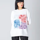 schonの紫陽花と雨 Big Long Sleeve T-Shirt