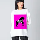 URARA のURARA RECORD グッズ ビッグシルエットロングスリーブTシャツ