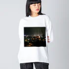 でおきしりぼ子の実験室のNight Scape ビッグシルエットロングスリーブTシャツ