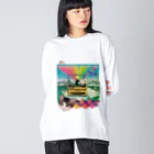 𝙈𝙊𝙈𝙊'𝙨 𝙎𝙝𝙤𝙥のcomputer graphics ビッグシルエットロングスリーブTシャツ