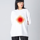 ツバメ堂の真っ赤に燃える太陽 Big Long Sleeve T-Shirt