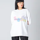 マルコミサイルの店のゆるりら〜 ビッグシルエットロングスリーブTシャツ