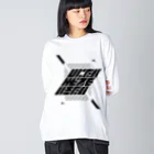 IENITY　/　MOON SIDEのしにたいけどでもいきたい #WHITE Big Long Sleeve T-Shirt