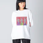 grinの123 pink Big Long Sleeve T-Shirt