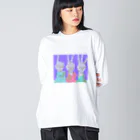 grinの123 purple Big Long Sleeve T-Shirt