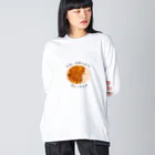 今夜、何食べようのカレーライス ビッグシルエットロングスリーブTシャツ