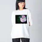 ふびらい飯のお花フィルム ビッグシルエットロングスリーブTシャツ