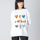 WAMI ARTのハニワとハート Big Long Sleeve T-Shirt