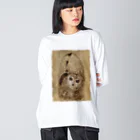 nature boxのモリフクロウ Big Long Sleeve T-Shirt