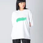 マイオドルストア (SUZURI)の脇役のワニくん Big Long Sleeve T-Shirt