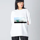 やすこーん（YASCORN）鉄道の鉄道：「踊り子」185系　イラスト Big Long Sleeve T-Shirt