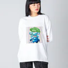 POISONCHARM電脳露店2号のグリちゃんと里芋傘 Big Long Sleeve T-Shirt