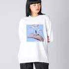 ないものねだりのMarionette(blue) ビッグシルエットロングスリーブTシャツ