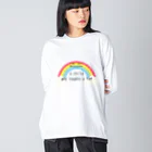 pulu's shopのよく笑う子 Big Long Sleeve T-Shirt