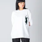 オチタケヒト takehito ochi きゃったろうのフォールキャット A Big Long Sleeve T-Shirt