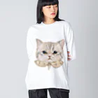 erichandmade × eric_joy_のおめかしねこ ビッグシルエットロングスリーブTシャツ